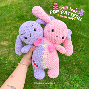 Two-Sided Teddy Bunnies Crochet Pattern