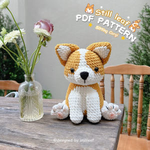 Sitting Corgi Crochet Pattern