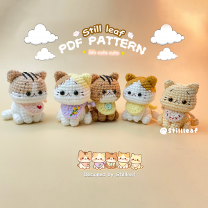5-in-1 Bid Cats Cute Crochet Pattern