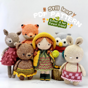 Esther & Her Forest Friends Doll Crochet Pattern