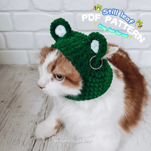 Frog Hat For Cat Crochet Pattern