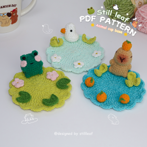 3-in-1 Animal Cup Base Crochet Pattern
